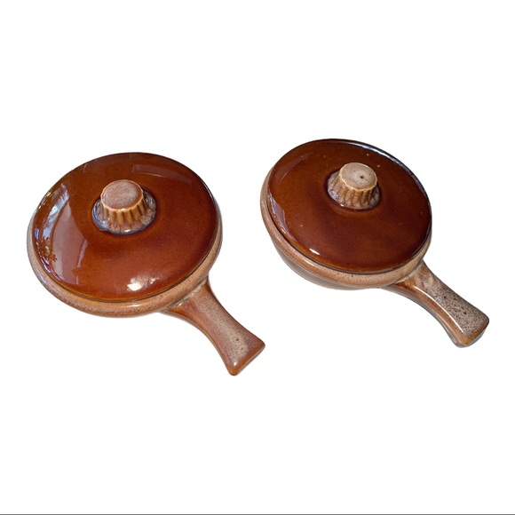 NWT VTG Stoneware D.H. Lisser Co. Glazed 2-Tone Lidded Casserole Soup Bowls 2 - Picture 4 of 6